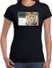 Bellatio Decorations Shoppartners Bv Dieren shirt met leeuwen foto - zwart - voor dames - Afrikaanse dieren/ leeuw cadeau t-shirt - kleding XL