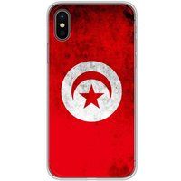 1001 coques Apple Siliconen hoesje compatibel met Apple iPhone X, Apple iPhone XS Tunesische vlag