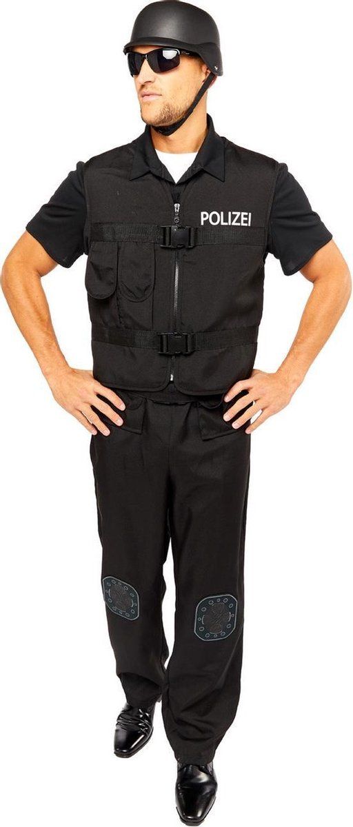 Amscan Verkleedkostuum Politie Heren Zwart Maat M