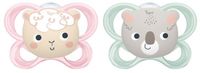Tigex Soft Mini Pacifiers (2) - Sil - 6-18M - Koala/Sheep