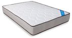Matelas Stockholm, 190x135x21 cm, blanc/gris