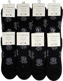 Hipperboo 8-Pack Bamboo Socks - Men's Invisible Sneaker Socks (Size 41-46) - Black
