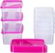 Boîte de conservation 13 litres rectangulaire haute - set de 8 rose