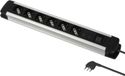 Electraline 61904 Alu-Line Multiprise avec 6 - Polyvalent - Schuko + 10/16 A avec interrupteur - 2 m - 16 A