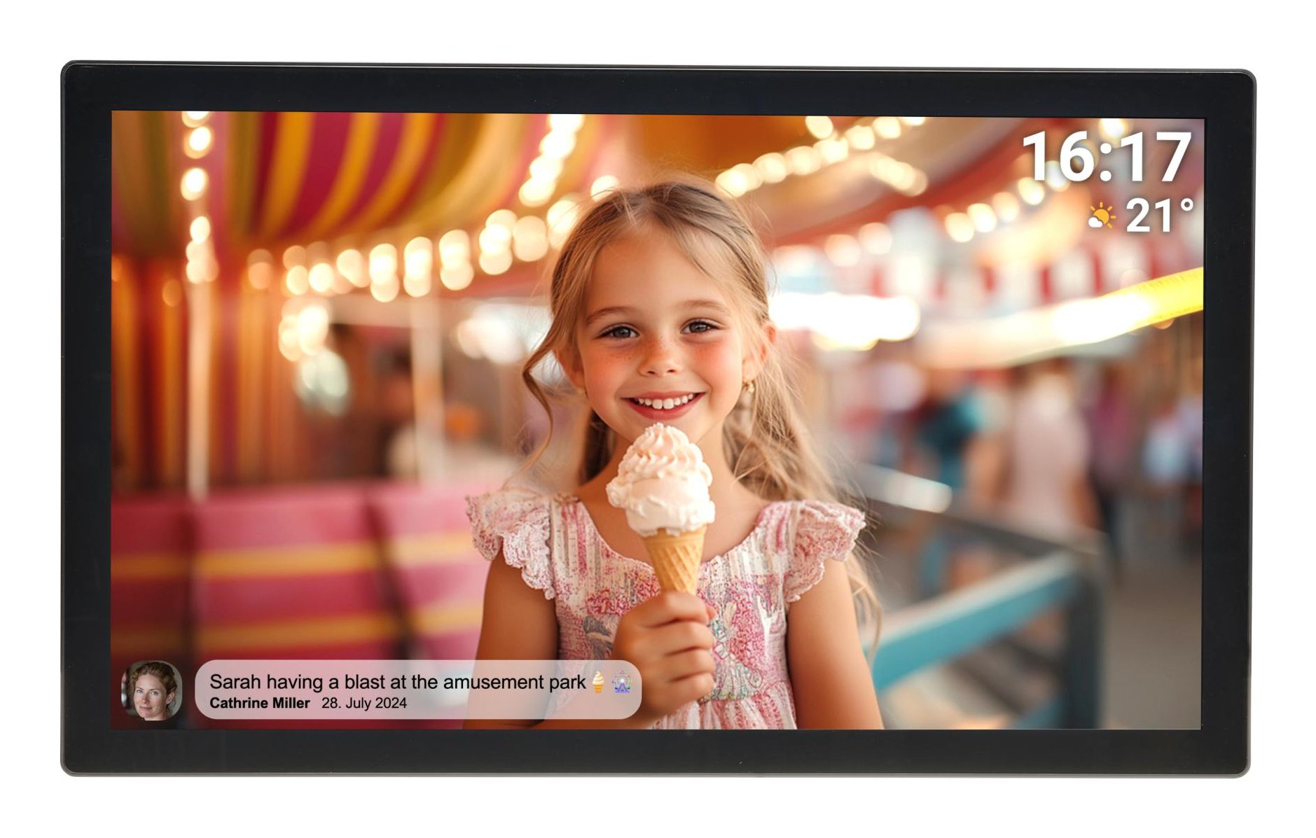 Denver Digitale Fotolijst 32 inch - XXL - Full HD - Frameo App - Fotokader - WiFi - 32GB - IPS Touchscreen - Zwart