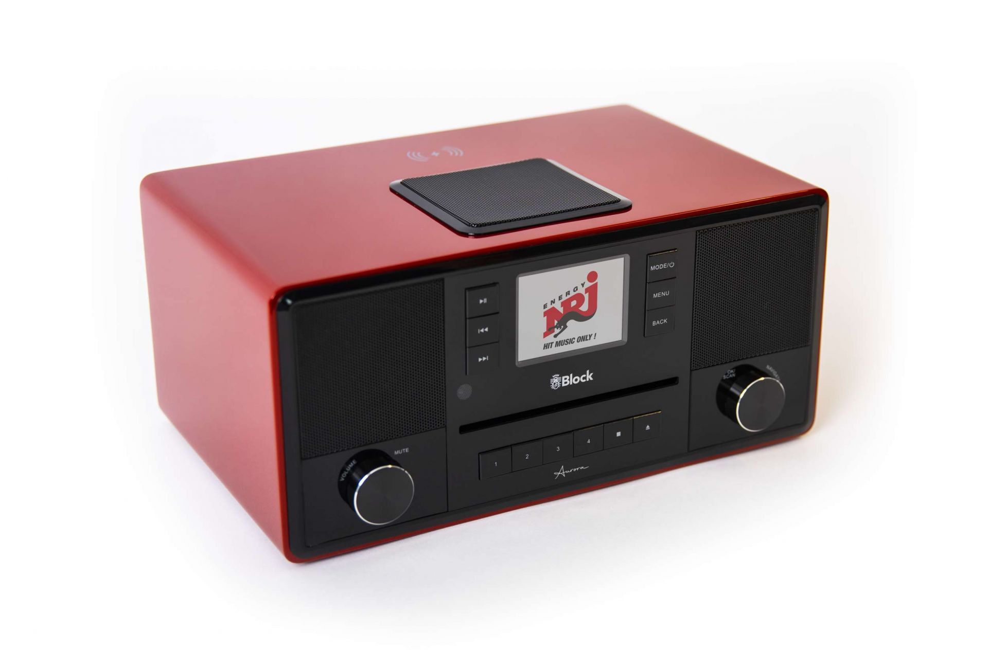 Aurora Persoonlijk Digitaal DAB+, FM, UKW Tafelradio Zwart/Rood