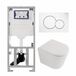 Geberit QeramiQ Dely Toiletset - Geberit UP320 inbouwreservoir - met Burda frame - witte bedieningsplaat - softclose toilet zitting - 35mm - mat wit