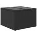 Table de jardin avec plateau en verre noir 55x55x37 cm poly rotin