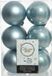 Decoris Kerstballen - 12 stuks - Lichtblauw - 6 cm - Kunststof - Mat/Glans