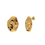 Lucardi Dames Stainless steel oorknoppen voor dames - Oorbellen - Staal - Goudkleurig