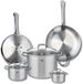 Fackelmann Set van 2 Koekenpannen 28 en 32 cm en 3 kookpotten 12, 16 en 26 cm Elo Profi Citrin