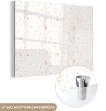 MuchoWow® Peinture sur verre 80x60 cm - Peinture acrylique sur verre - Motif - Terrazzo - Structure - Photo sur verre - Peinture