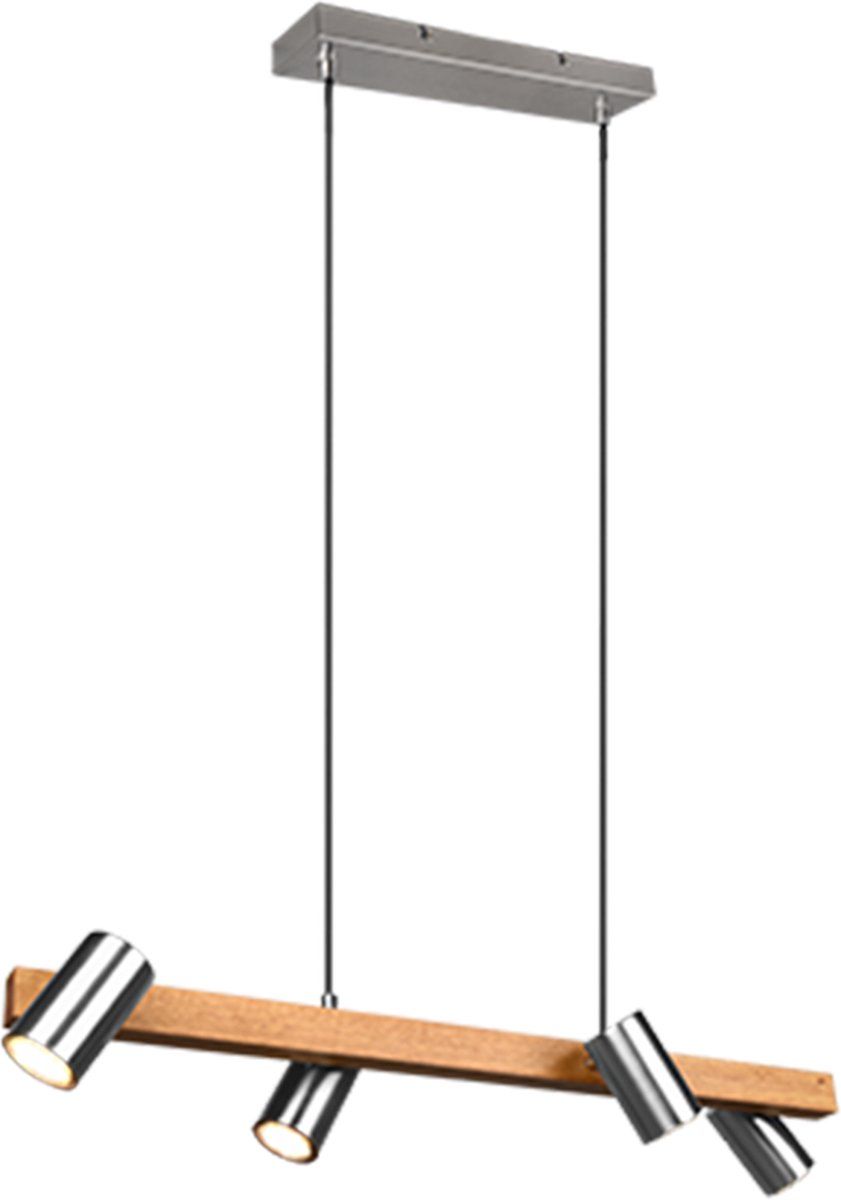 TRIO LEUCHTEN Marley Hanglamp - Nikkel - 4x GU10 - 35W - Metaal