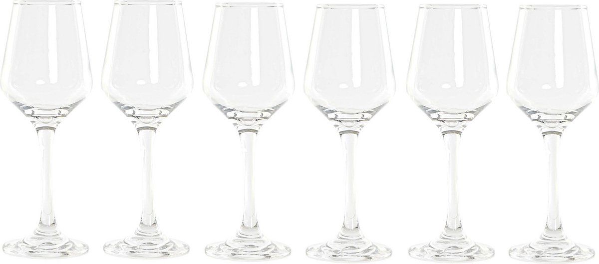 Witte wijnglazen 250 ml - 6 stuks - Glas - Transparant