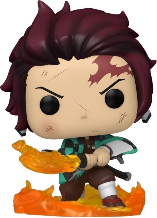Funko Pop! Animation: Demon Slayer - Tanjiro Kamado Flaming Sword 874 - US Exclusive