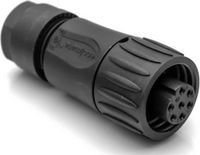 Amphenol C016 10D006 010 12 Ronde connector Koppeling, recht Serie (ronde connectors): C016 Totaal aantal polen: 6 + PE