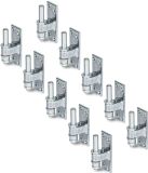 Alberts 858681 plaatduim om vast te schroeven | verstelbaar | galvanisch verzinkt, gechromateerd | doornmaat Ø13 mm | plaat 100 x 40 mm | Set van 10