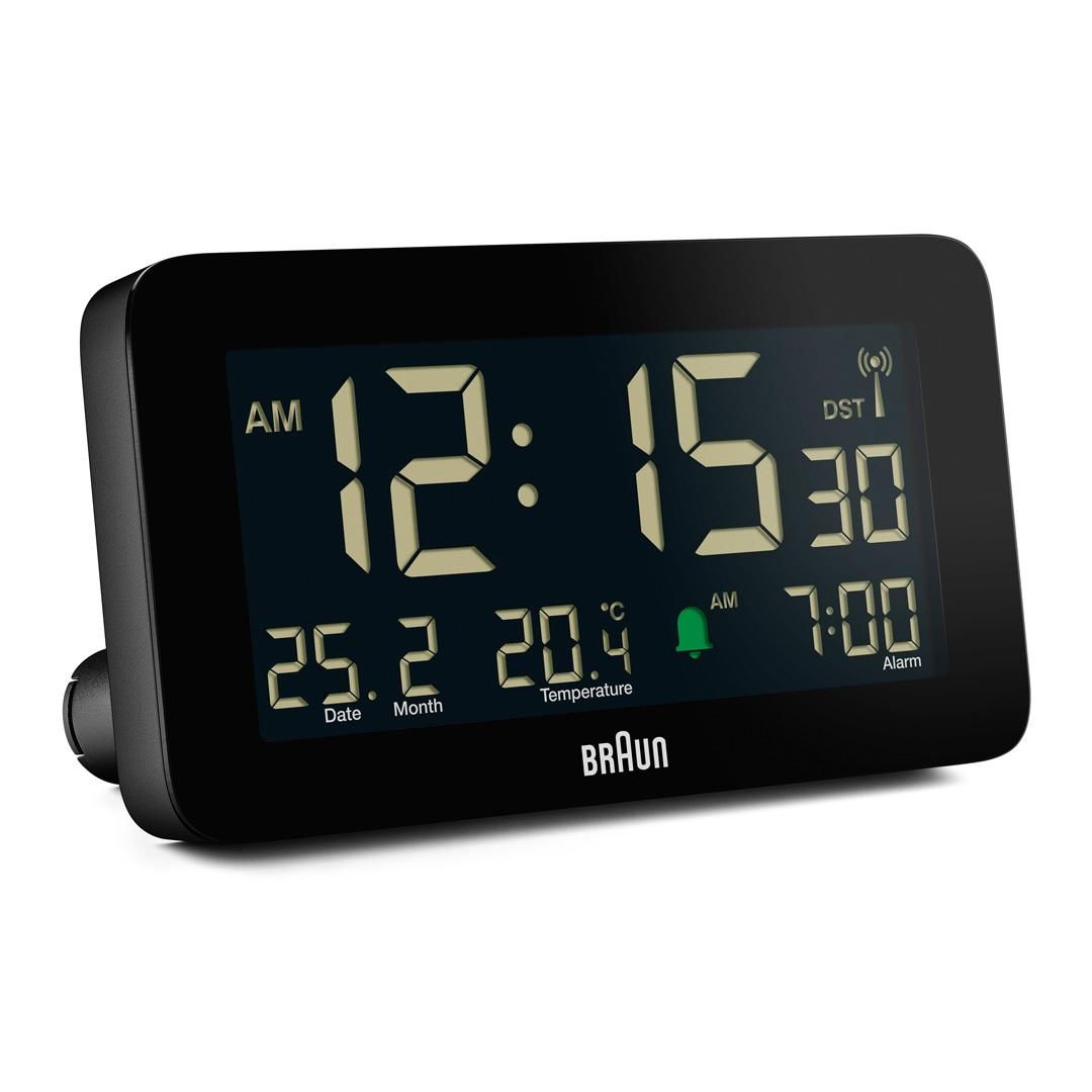 Braun BC10B-DCF - Digital Alarm Clock - Radio Controlled - Black