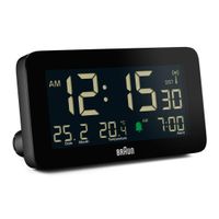 Braun BC10B-DCF - Digital Alarm Clock - Radio Controlled - Black