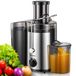 Extracteur de jus, 800 Watt, ouverture de remplissage de 65 mm, 2 vitesses, acier inoxydable
