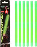 Merkloos Neon glow in the dark party breaklights stick - Set van 6x stuks - groen - 20 cm