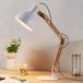 Lindby Bureaulamp Metaal/Essenhout Wit/Essenhout E27