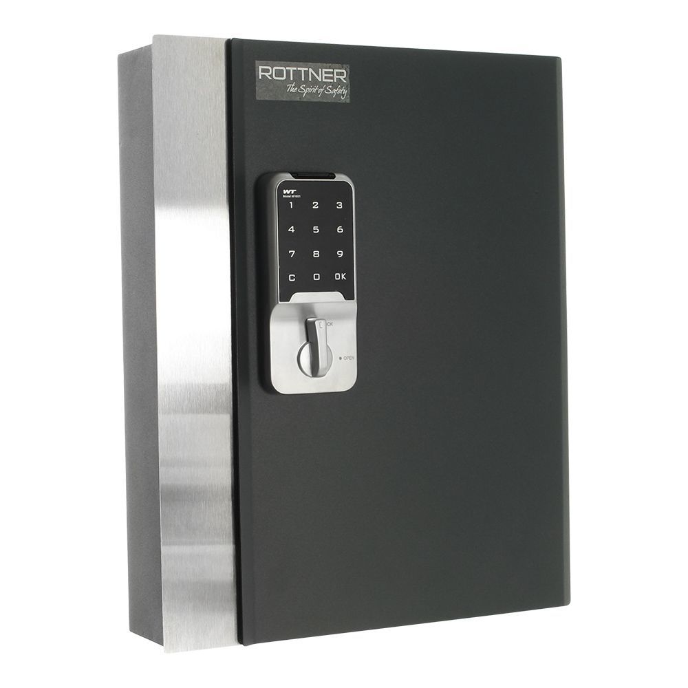 Rottner T06221 Sleutelkast - 68 Haken - Zwart/Zilver