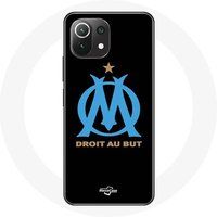Maniacase Hoesjes voor Xiaomi Mi 11 Lite Olympique de Marseille Logo Zwarte achtergrond