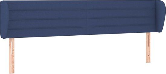 vidaXL Hoofdbord Stof Blauw 183x23x78/88 cm