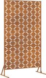 vidaXL - Privacyscherm - 100 x 50 x 180 cm - weervast staal - Roestkleurig