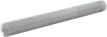 vidaXL Kippengaas 25x1,5 m gegalvaniseerd staal zilverkleurig