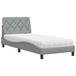 VidaXL Bed met matras stof lichtgrijs 100x200 cm