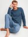 CALIDA Heren Pyjama lang 'Relax Streamline' blauw Katoen Maat M