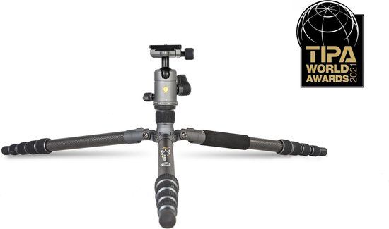 Vanguard VEO3GO265HCB Tripod - Carbon - Max. 166cm - Grijs/Zwart