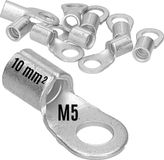Kalitec 10 stuks Q10-5 krimpkabelschoen 10 mm² M5 ongeïsoleerd