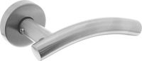 Intersteel Deurkruk Gebogen met rozet rvs geborsteld
