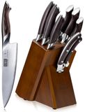 HOSHANHO 8-delige keukenmessenset, Japans messenblok AUS-10 Super Steel, professionele keukenmessenset met schaar