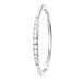 Lucardi Dames Ring met 11 diamanten (0,06ct) - Ring - Cadeau - 14 Karaat Goud - Witgoud