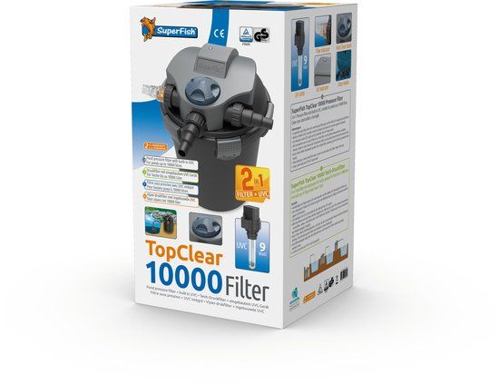 Superfish Topclear filter 10000 inclusief UVC-lamp 9W