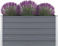 vidaXL Verhoogde Plantenbak - 100x100x45 cm - Gegalvaniseerd Staal - Grijs