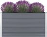 vidaXL Verhoogde Plantenbak - 100x100x45 cm - Gegalvaniseerd Staal - Grijs