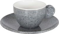 Gimex Solid Line Espresso set Granite Grijs 85 ml 2 Stuks
