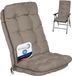 Beautissu Flair HL Stoelkussen Set 2x Hoge Rugleuning 120x50x8 cm Taupe