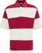 WE Fashion Heren loose fit polo met streepprint