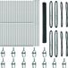 vidaXL Hexagonal Mesh Fence with Concrete Base 100 x 1.5 m Green