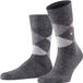 Burlington Preston gedessineerd materiaal sokken heren grijs - maat 46-50