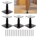 Set de 4 supports de poteau réglables en hauteur pour clôtures et constructions