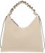 Coccinelle Leren schoudertas Boheme Grana Double Shoulder Bag Sandshell / Seagrass beige