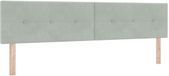 vidaXL Hoofdbord Lichtgrijs Fluweel 200 cm