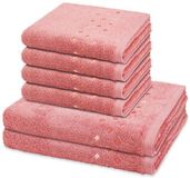 Ross 6-delige handdoekenset Stoneline rozenhout
